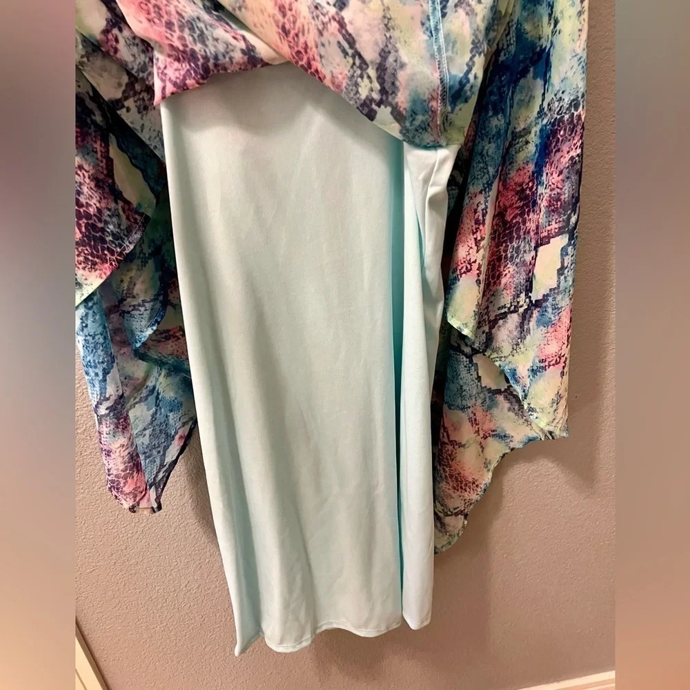 Peach Love California Watercolor Maxi Long Dress - Picture 8 of 8